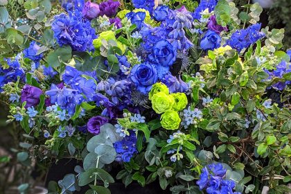オーダーメイドスタンド花　青い花